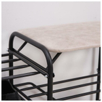 ПОДСТАВКА ДЛЯ ОБУВИ 3 ПОЛКИ 110СМ СИДЕНЬЕМ ДУБЛЬ ЧЕРНЫЙ