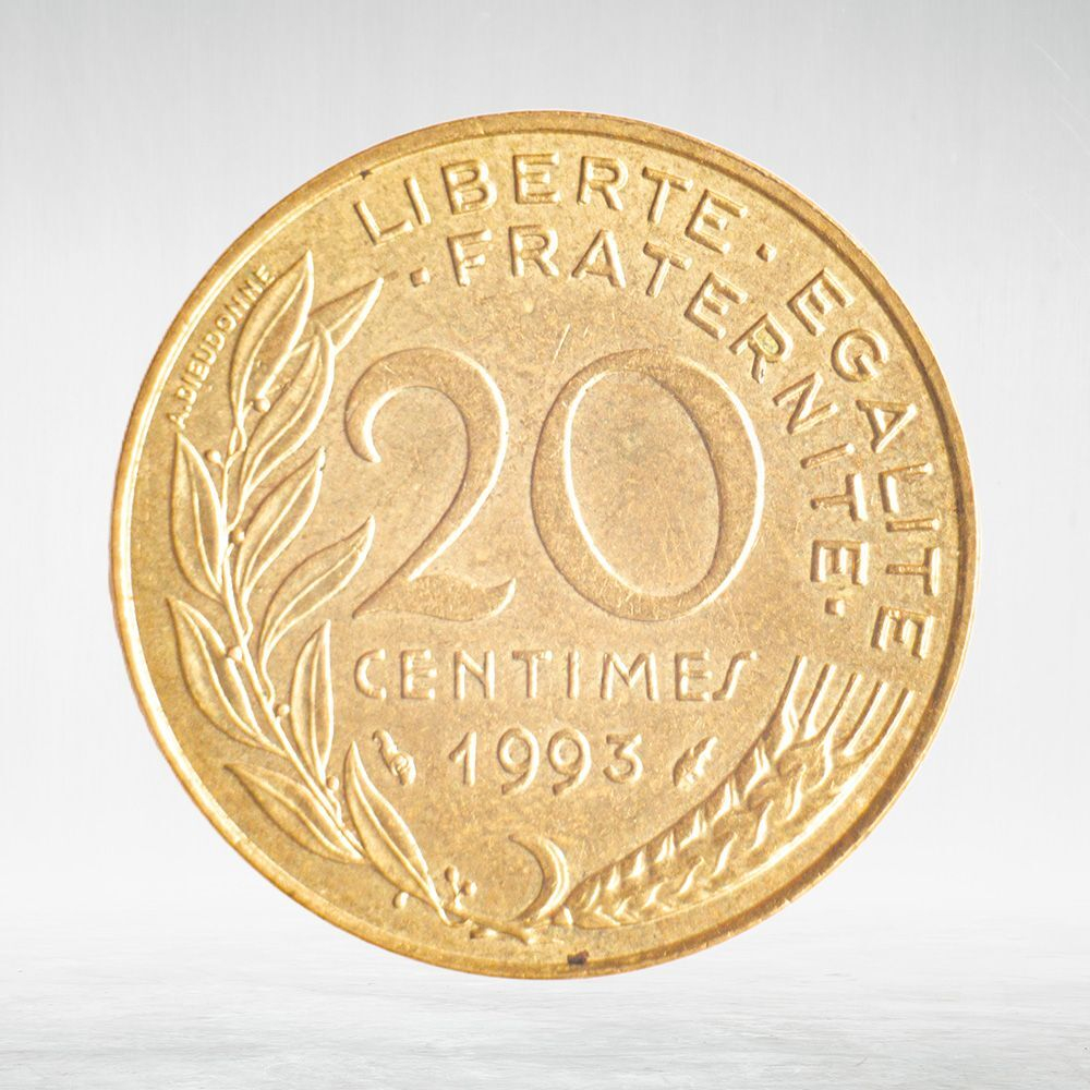 France, 20 Centimes 1993 - Marianne, VF