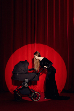 Детская коляска Peppy Monaco 2 в 1 Black (черный), рама черная матовая