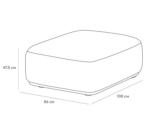 Пуф прямоугольный Fabro 855375