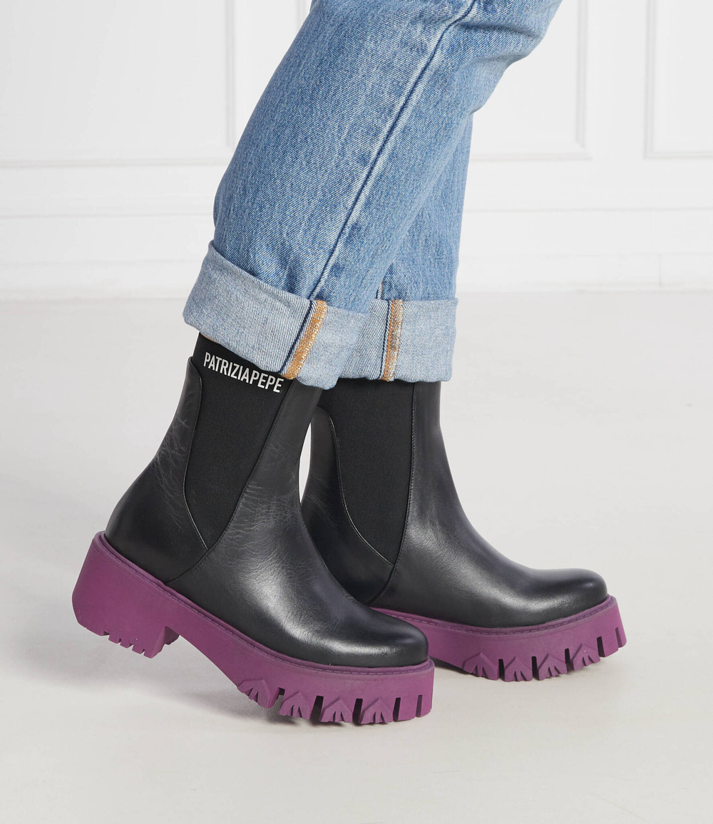 Кожаные ботильоны Patrizia Pepe - черный(CY9814 L011)