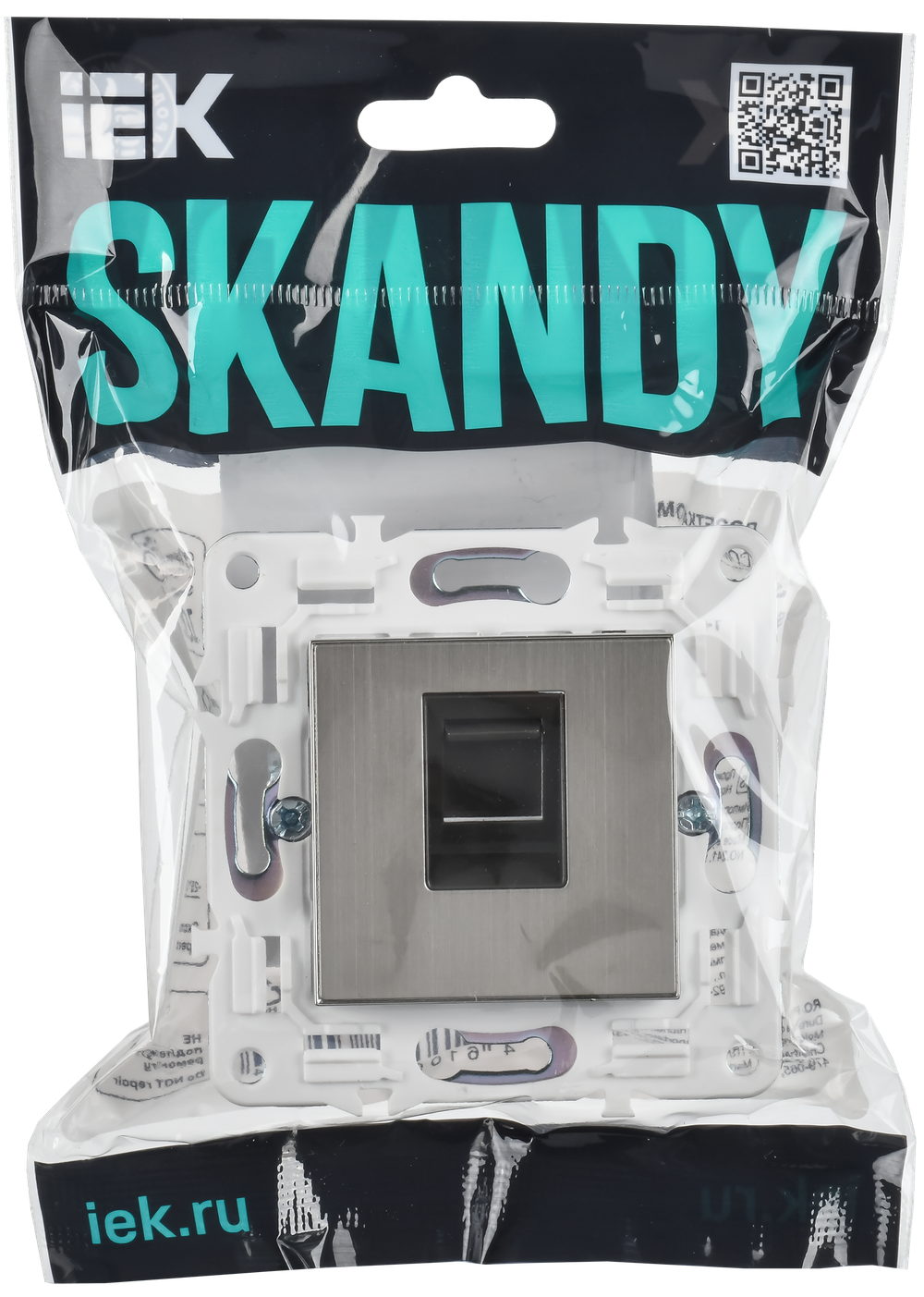 SKANDY Розетка компьютерная RJ45 кат.6 SK-K02N металл никель IEK