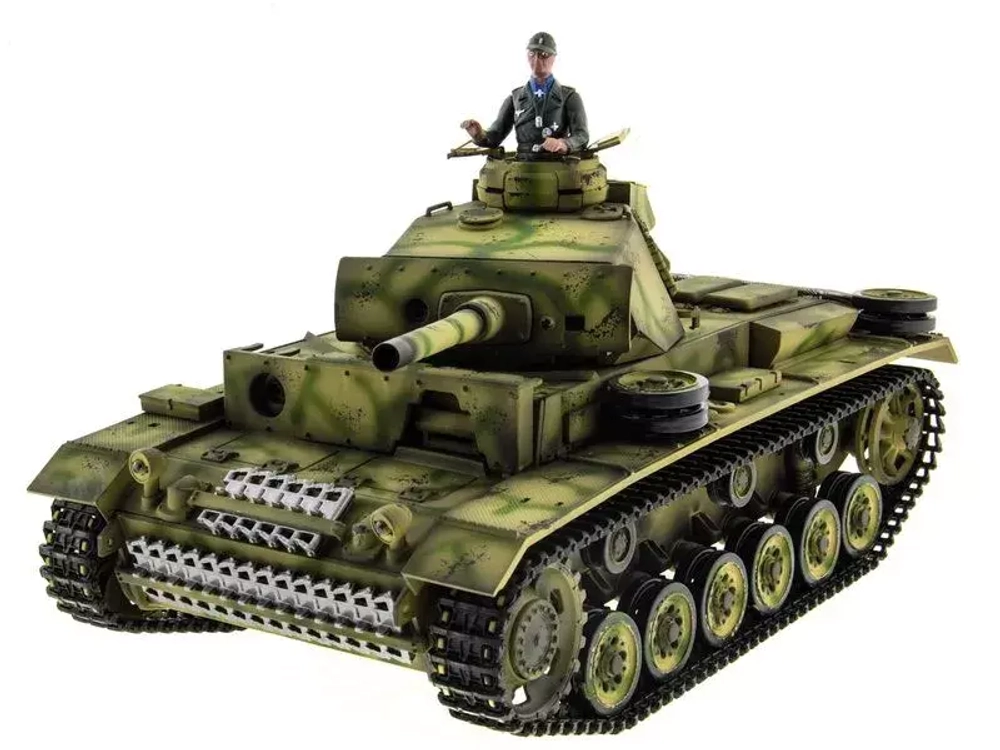 Р/У танк Taigen 1/16 Panzerkampfwagen III (Германия) HC (для ИК танкового боя) V3 2.4G RTR