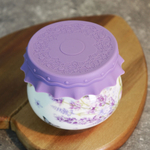 Баночка для меда и варенья 180мл с силиконовой крышкой "Прованс лаванда"