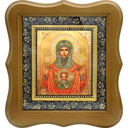 Знамение Серафимо-Понетаевская икона Божьей Матери на холсте.