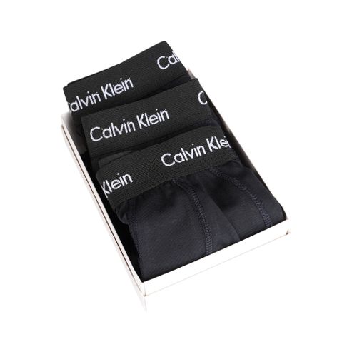 Мужские трусы боксеры черные набор 3в1 Calvin Klein