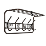 Вешалка с полкой Ажур 80 см арт.ВСПА 203 М (медный антик)