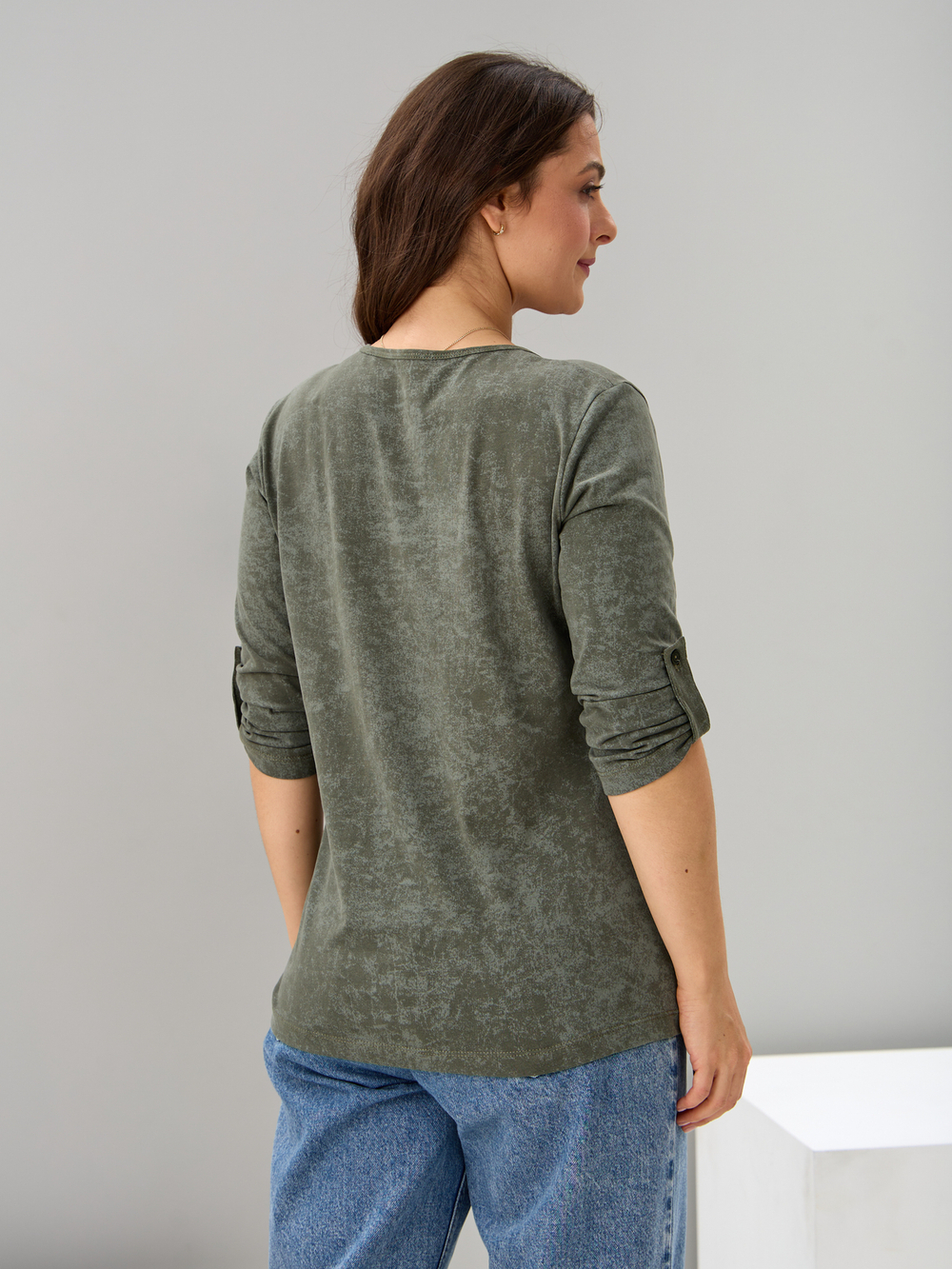 Лонгслив ЛНк-005/хаки-варенка