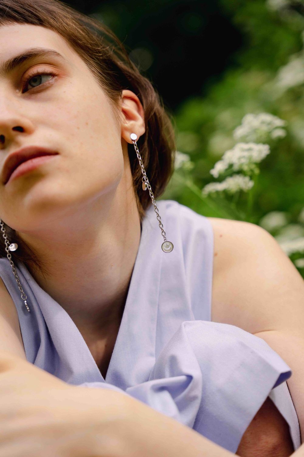 Моносерьга Before.Swine Twins Smile Chain