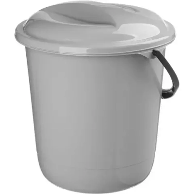Ведро Etna круглое 10л с крышкой (серый)