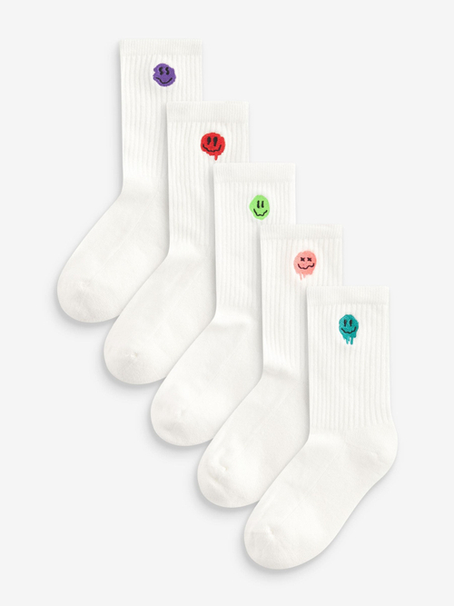 Носки хлопковые для мальчика Next 119-779, 5 шт., Белый