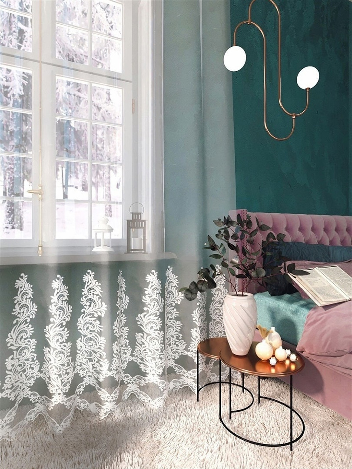 💠Тюль «Глория» в основе имеет мягкую французскую сетку с вышивкой из шелковистых нитей !