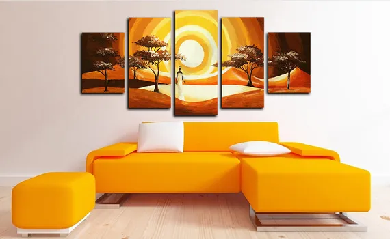 Модульная картина"Девушка на восходе"