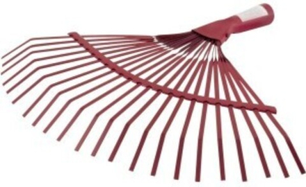 Грабли веерные сталь 22 зуба без черенка, красные