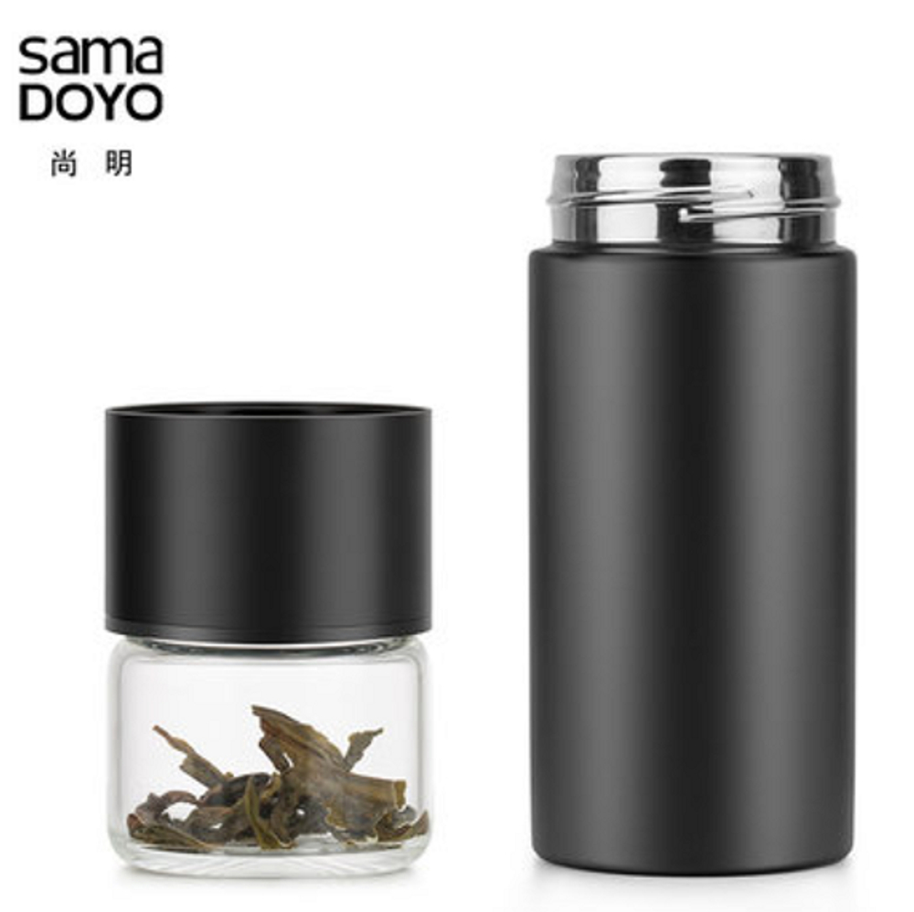 213043 Бутылка для заваривания SAMADoyo "C-010" ниж.колба-300мл, черный/стекло/сталь
