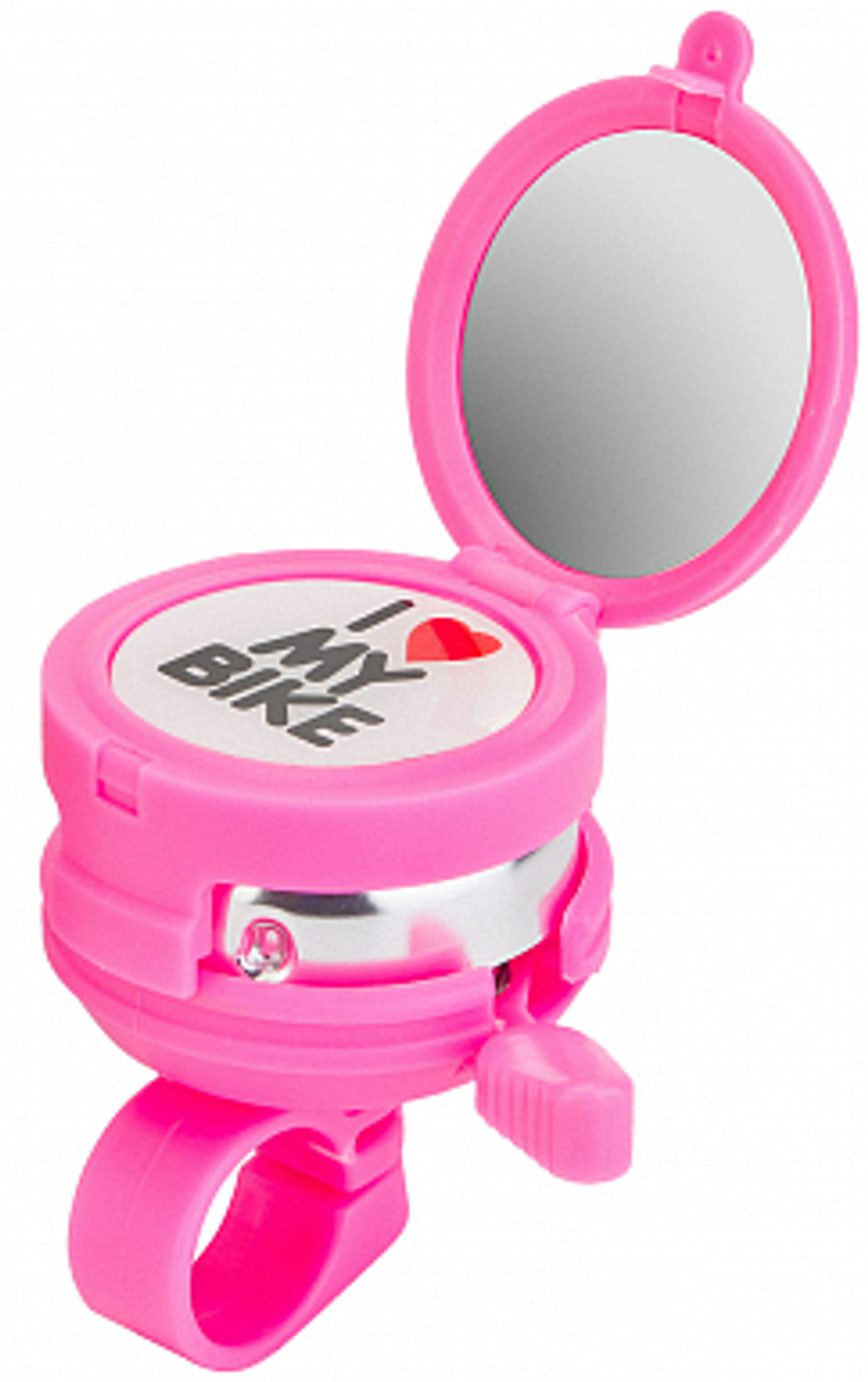 Звонок 34S-10 алюминий/пластик, розовый "Зеркало"