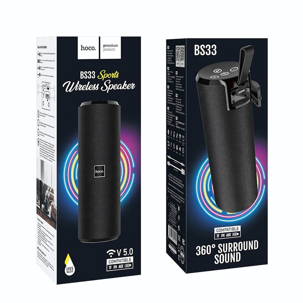 Портативная колонка HOCO BS33, 10W, BT5.0, 1200mAh Black