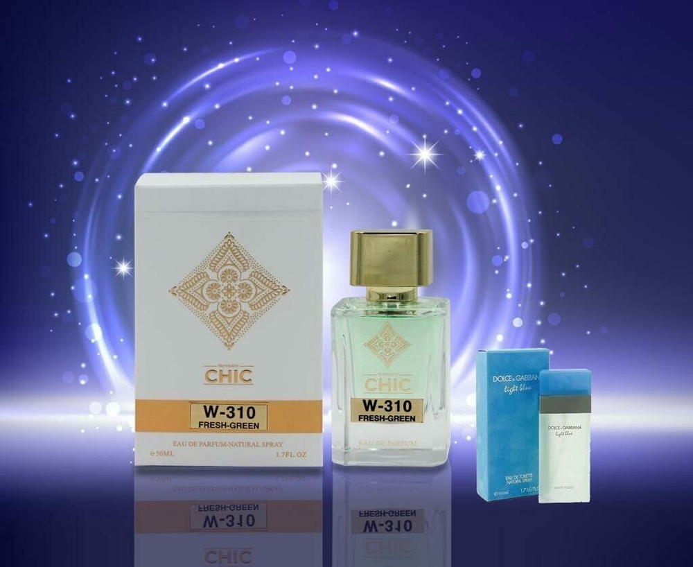 Стойкий парфюм Chic W-310 Fresh Green edp for women 50 ml. (Dolce&Gabbana Light Blue)