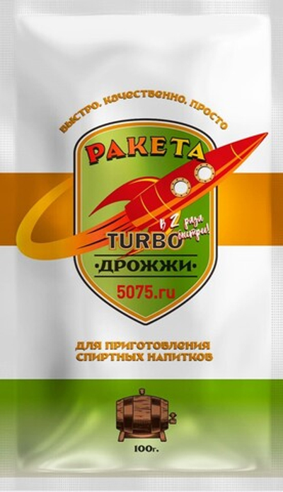 Спиртовые дрожжи "Ракета" Turbo, 100 гр