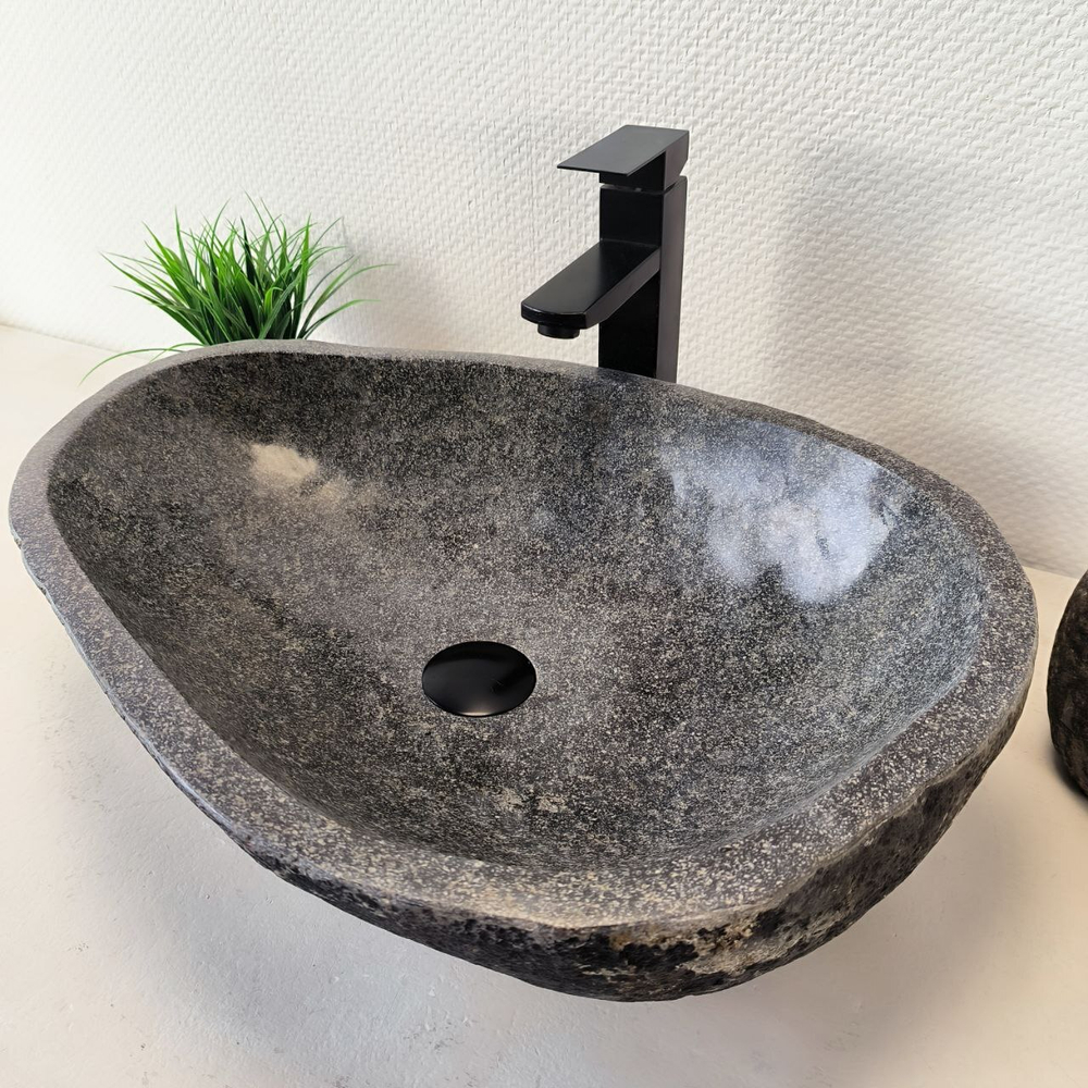 Раковина из речного камня RS-66027 57х42х15 из натурального камня