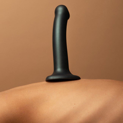 Гибкий фаллоимитатор Strap-on-me DILDO MONO DENSITE Синий Металлик размер Medium