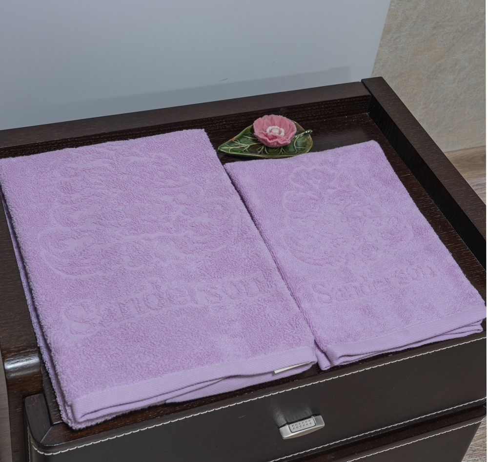 Набор полотенец 3шт Palombella Sanderson Logo pink розовый