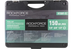Набор инструмента RF-41501-5: 1/2"&1/4"&3/8"DR с 6-гранными головками 150 пр. ROCKFORCE