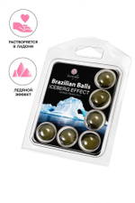 Массажное масло Secret Play Brazilian Balls ледяной эффект 6 шт