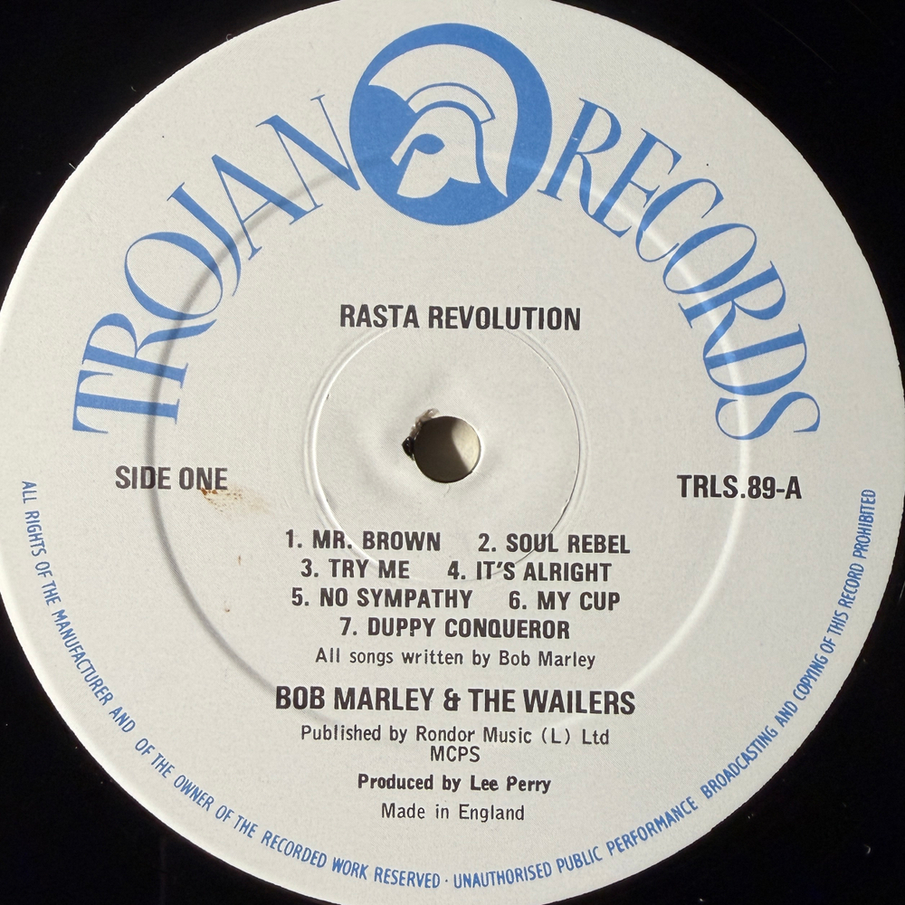 Bob Marley & The Wailers ‎– Rasta Revolution (Англия 1976г.)Т