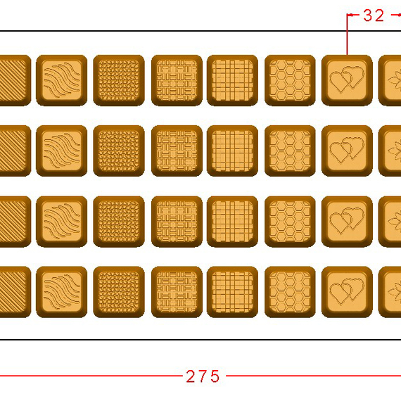 875 | Форма для шоколадных изделий (275*175мм)