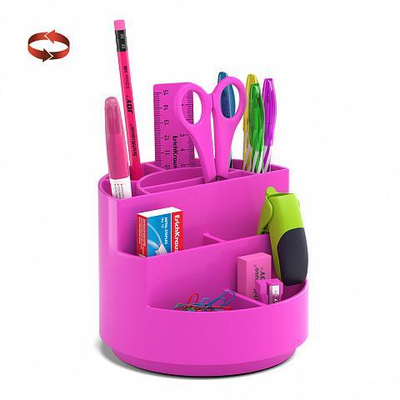 Набор настольный вращающийся Mini Burger, Neon Solid, розовый (ErichKrause)