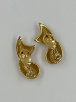 Клипсы с брашировкой Monet