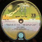 Black Sabbath - Never Say Die! (Англия 1978г.)