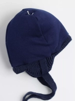 Шапка зимняя вязаная детская с манишкой
