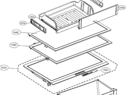 Полка для холодильника LG (Элджи) - AHT73853803