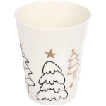 Кружка керамическая 380мл «Ёлки золотые», микс 4рисунка