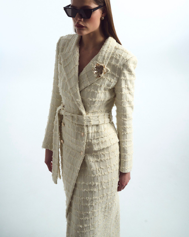 Пальто из твида