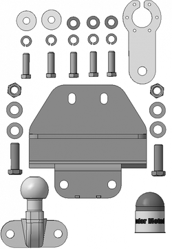 Фаркоп Motodor Toyota Land Cruiser 300 c 2021 г. (оцинк. Шар) арт.92524-F