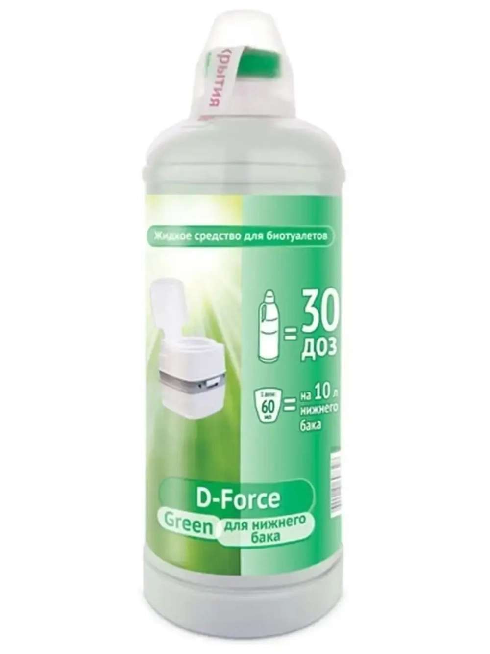 Жидкость для биотуалета нижний бачок D-Force Green 1,8л *1шт