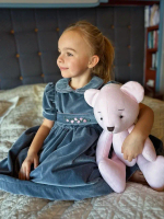 Большой мишка Розовый бархат