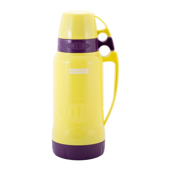 Термос 1,8 л. со стеклянной колбой Kamille KM 2032 пластиковый, 2 чашки