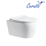 Унитаз SELLA UF подвесной безободковый, сиденье дюропласт с микролифтом Ceruttispa CT10362 (485х365х360)