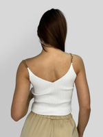 Топ лапша Rumera 1185 с V-образным вырезом с лямками-цепочками купить