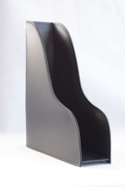 Лоток А4 вертикальный из кожи цвет ШОКОЛАД