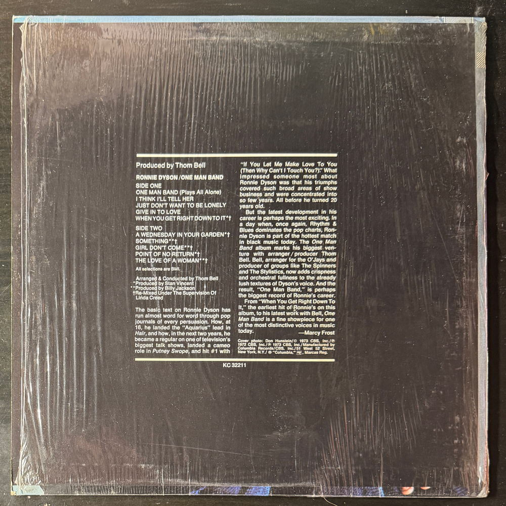 Ronnie Dyson ‎– One Man Band (США 1973г.) Т