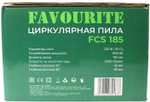 Пила циркулярная FAVOURITE FCS 185 1600Вт, ф185мм 5000об/мин (113200185)