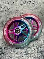 Набор колес HIPExtreme H3 mix 110*24 мм, розовый/голубой/прозрачный