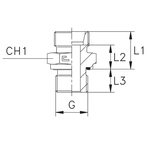 Штуцер FE DL08 BSP 1/2" (корпус)