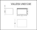 Нижняя тумба Armadi Art VALLESSI UNO-S 60 антрацит матовый