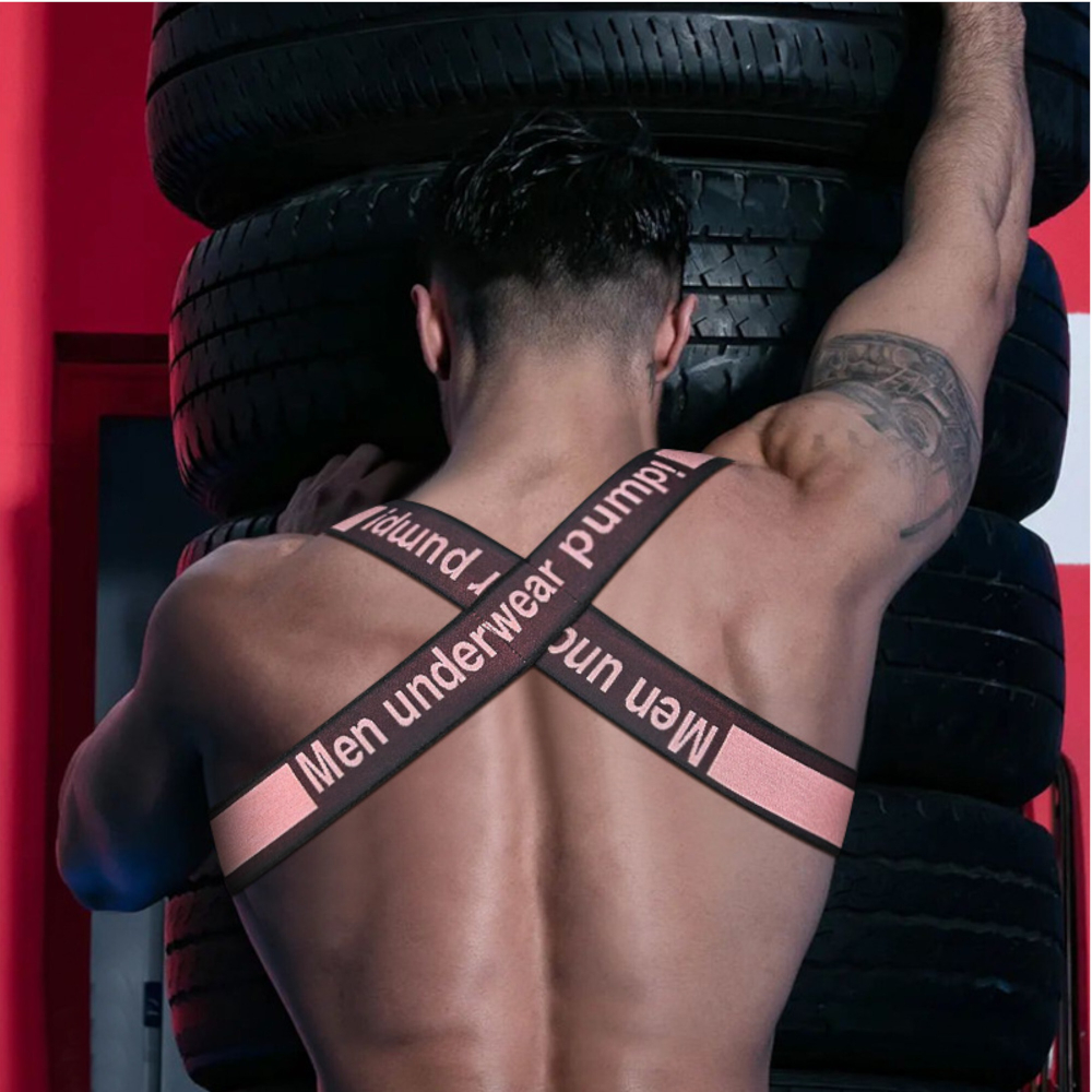 Мужская портупея розовая PUMP! MP98-22